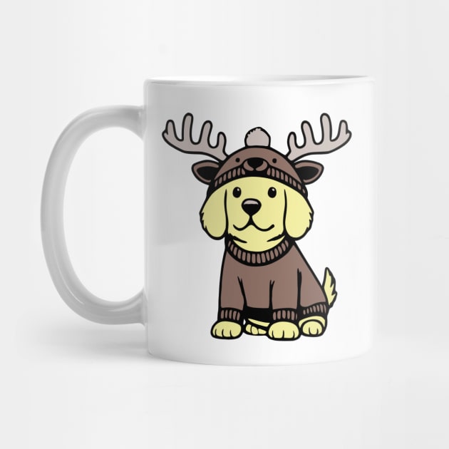 Puppy Reindeer by KayBee Gift Shop